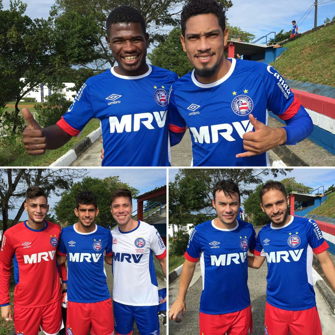 Jogadores e comissão já treinam com uniformes Umbro ...